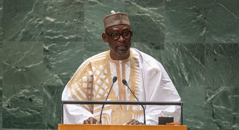 Le chef de la diplomatie du Mali, Abdoulaye Diop, au débat général de l'Assemblée générale des Nations Unies.