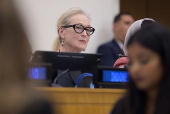 Мерил Стрип в ООН на мероприятии высокого уровня по Афганистану.