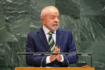 O presidente Luiz Inácio Lula da Silva, do Brasil, discursa no Debate Geral da 80ª sessão da Assembleia Geral