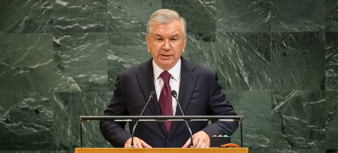 Президент Республики Узбекистан Шавкат Мирзиеев на Генассамблее.