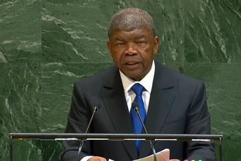 O presidente João Manuel Gonçalves Lourenço, de Angola, discursa no debate geral da Assembleia Geral, em 2025