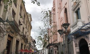 Una calle de Quito, la capital de Ecuador