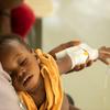 A young child is treated for cholera at a hospital in Port-au-Prince, Haiti.