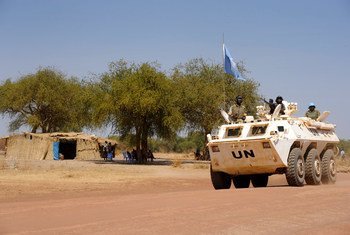 UN peacekeepers patrol the Abyei area (file photo).