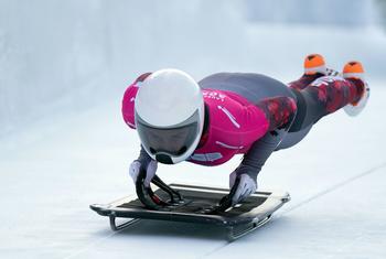 Atleta se prepara para as Olimpíadas de Inverno