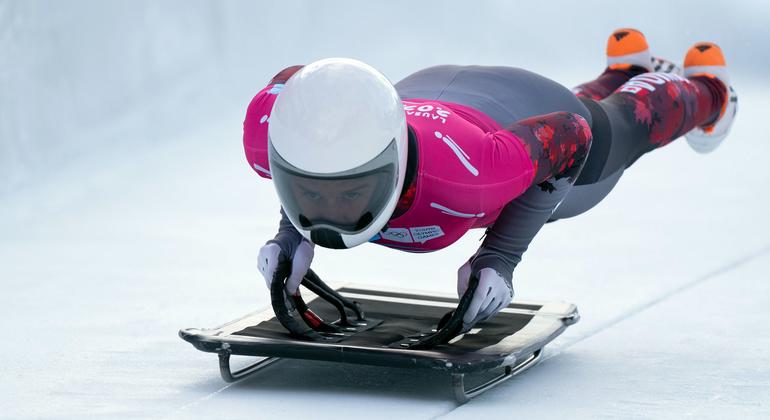 Atleta se prepara para as Olimpíadas de Inverno