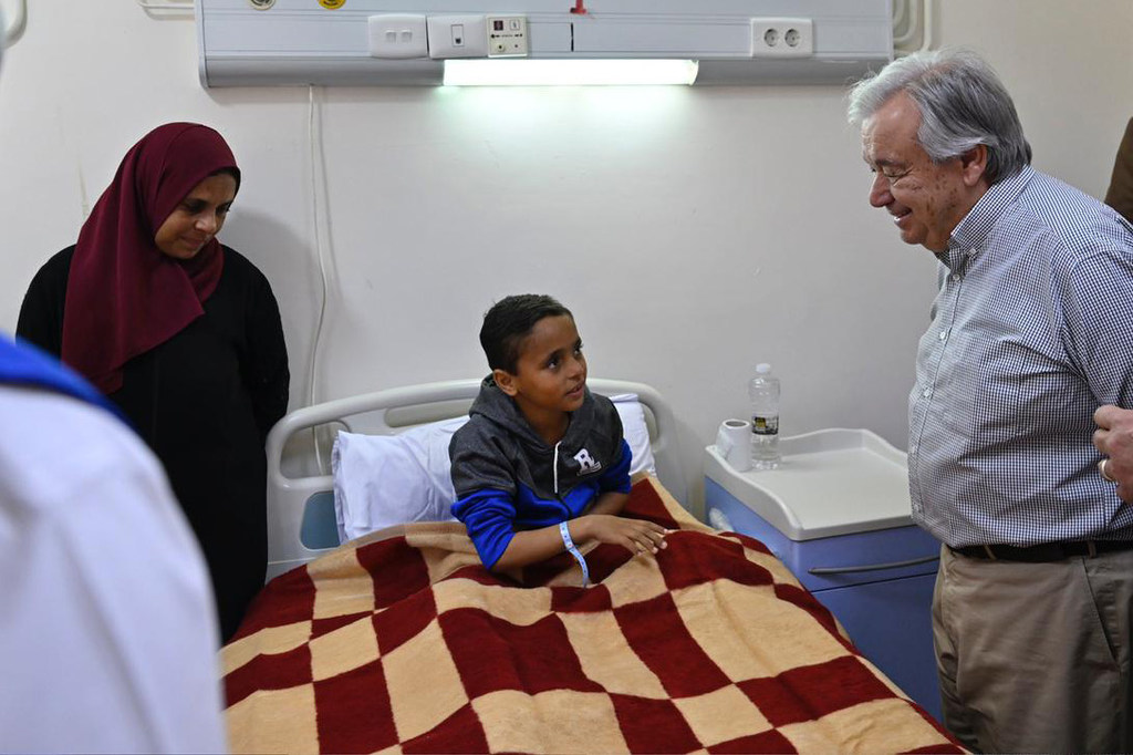 Wakati wa ziara ya mshikamano wa Ramadhani akizuru nchini Misri , Katibu Mkuu wa UN António Guterres