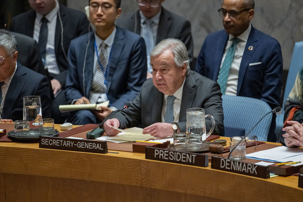 Le Secrétaire général de l'ONU, António Guterres, lors d'un débat au Conseil de sécurité des Nations Unies (archive).