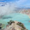 Ijen Acidic Crater Lake in Indonesia.