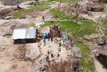 Drone footage shows the aftermath of Cyclone Dikeledi, which struck Mozambique’s Nampula province in March 2025.
