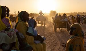 Sudanese refugees arrive at the border town of Adre, Chad. (file)