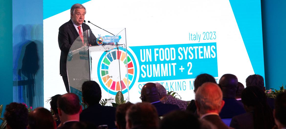 El Secretario General António Guterres habla en la Cumbre de las Naciones Unidas sobre los Sistemas Alimentarios+2.