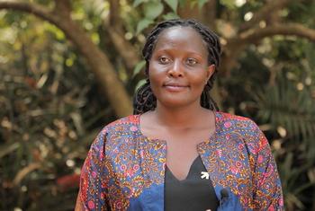 Martha Wanza kutoka YWCA nchini Kenya akizungumza na Idhaa ya kiswahili ya UN huko Kigali Rwanda kando ya mkutano kuhusu wanawake.