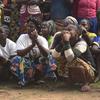 Displaced women who fled the Rota mining village seek refuge in Bozuom in the Central African Republic. (file)