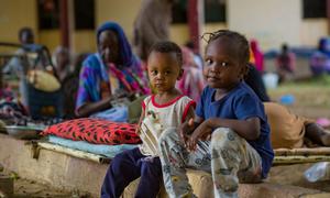 The conflict in Sudan has displaced thousands of children and their families. 