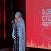 The Deputy Secretary-General Amina Mohammed addresses the audience at the Global Citizen Festival in New York's Central Park. 