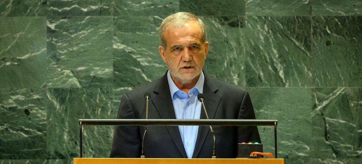 President Masoud Pezeshkian of Iran addresses the general debate of the General Assembly’s 79th session.