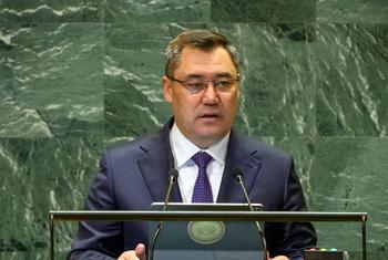 Президент Кыргызстана Садыр Жапаров на Генассамблее ООН.