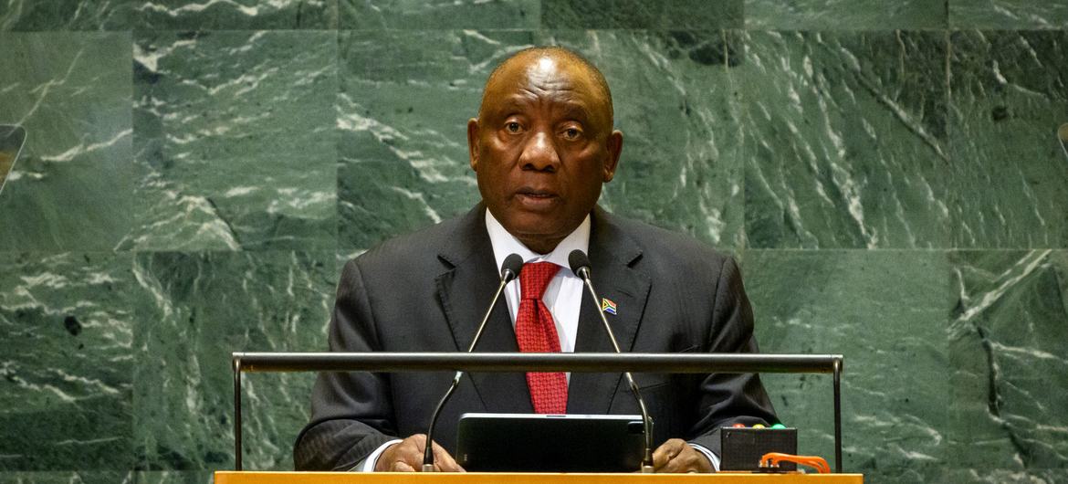 President Cyril Ramaphosa of South Africa addresses the general debate of the General Assembly’s 79th session.