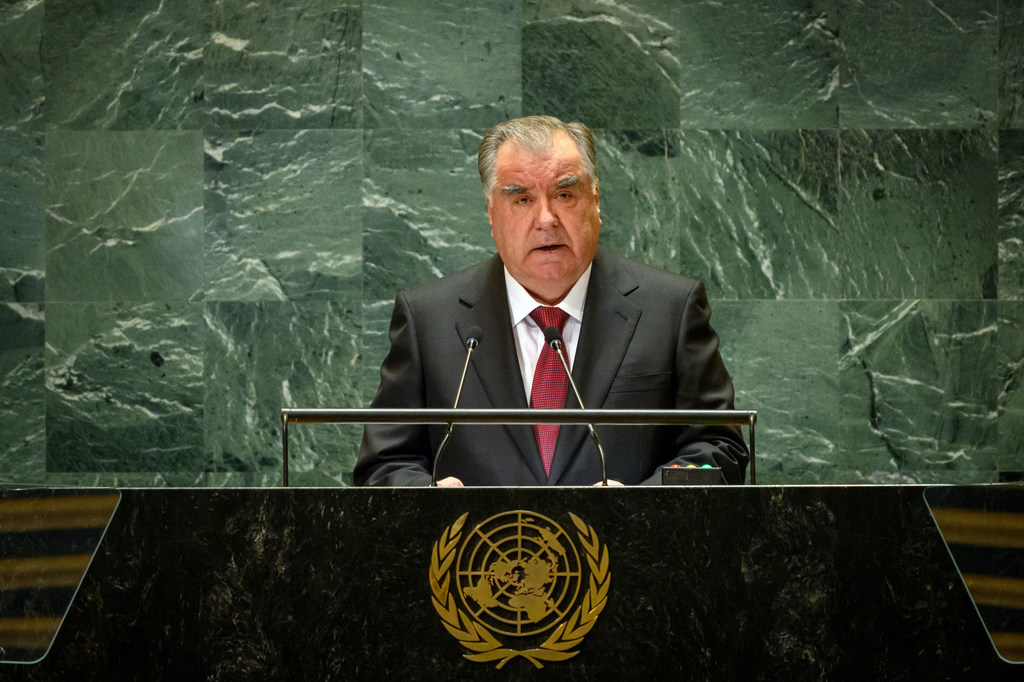 Президент Таджикистана Эмомали Рахмон на Генассамблее.