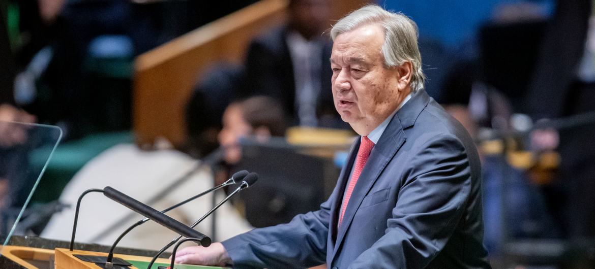 اقوام متحدہ کے سیکرٹری جنرل انتونیو گوتیرش (فائل فوٹو)۔