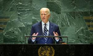 US President Joseph Biden addresses the general debate of the General Assembly's 79th session.