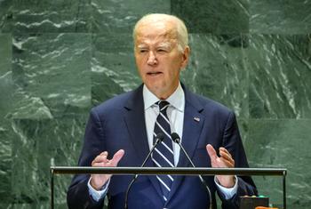 Le Président américain Joseph Biden s’exprime lors du débat général de la 79e session de l’Assemblée générale.