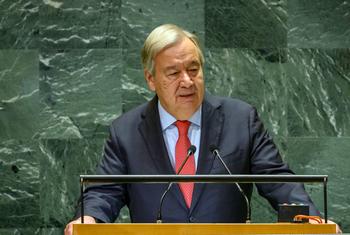 Secretary-General António Guterres addresses the General Assembly before the opening of the general debate of the UN General Assembly’s 79th session.