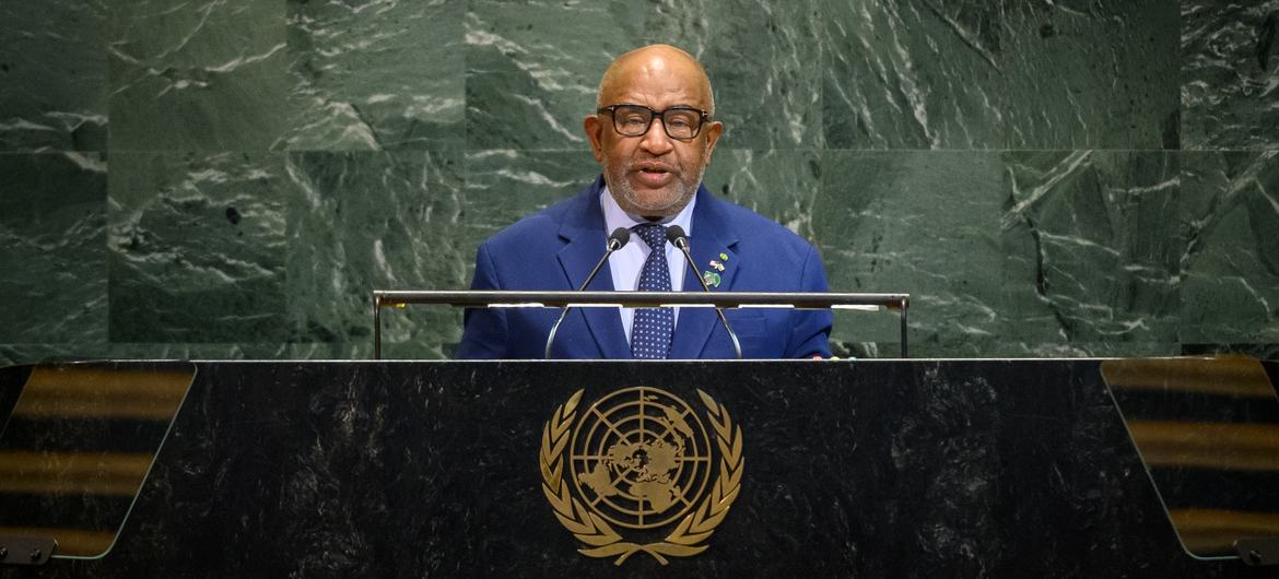 President Azali Assoumani of Comoros addresses the general debate of the General Assembly's eightieth session.