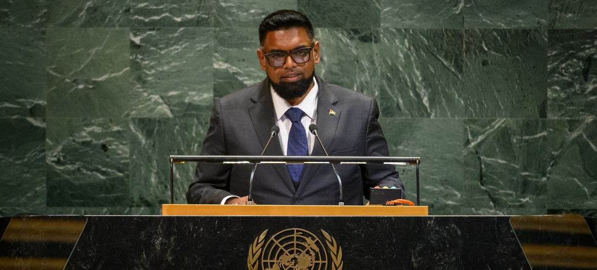 President Mohamed Irfaan Ali of Guyana addresses the general debate of the General Assembly's eightieth session.