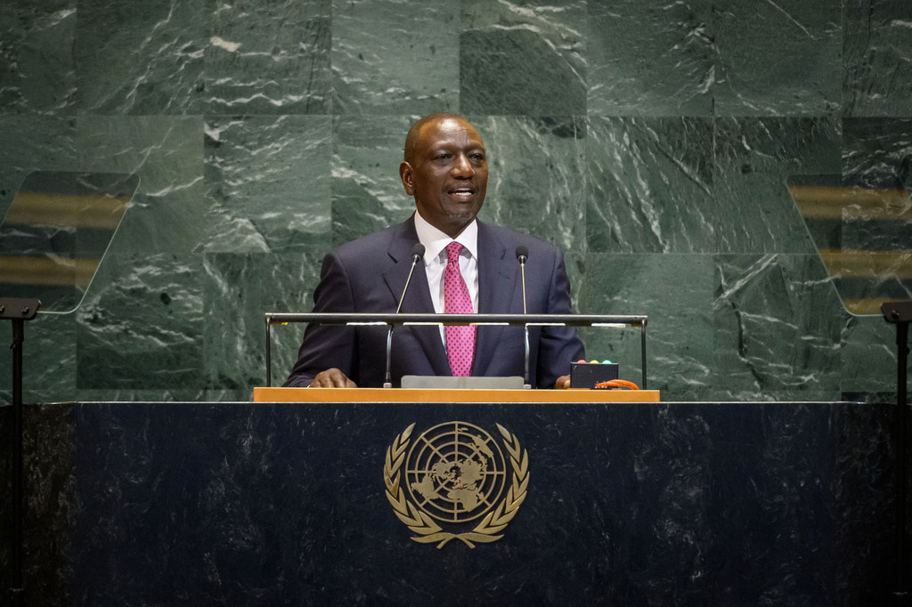 Rais William Ruto wa Kenya akihutubia mjadala mkuu wa mkutano wa 80 wa Baraza Kuu la Umoja wa Mataifa
