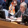 Secretário-geral da ONU, António Guterres, em declarações ao Conselho de Segurança na terça-feira