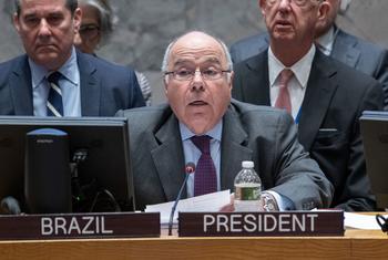 Ministro de Relações Exteriores  do Brasil, Mauro Vieira, aborda a reunião do Conselho de Segurança da ONU sobre a situação no Oriente Médio, incluindo a Questão Palestina.