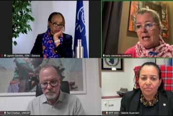 عقب زيارة ميدانية إلى السودان، قدّم أربعة من كبار مسؤولي الأمم المتحدة إحاطة مشتركة، عبر الفيديو، للصحفيين في نيويورك، اليوم الجمعة، وهم: أوغوتشي دانييلز، نائبة المدير العام للعمليات في المنظمة الدولية للهجرة؛ فاليري غوارنييري، المديرة التنفيذية المساعدة…