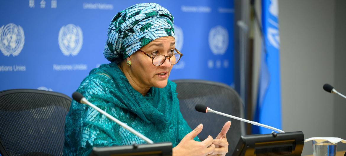 Deputy Secretary-General Amina Mohammed briefs reporters on her recent trip to Afghanistan.