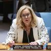 A coordenadora especial das Nações Unidas para o Processo de Paz no Oriente Médio, Sigrid Kaag, informa a reunião do Conselho de Segurança sobre a situação no Oriente Médio, incluindo a questão palestina