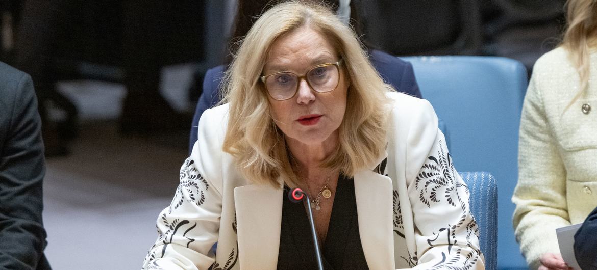 Sigrid Kaag, UN Special Coordinator for the Middle East Peace Process Ad Interim, briefs the Security Council on the situation in the Middle East.