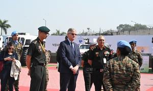 यूएन में शान्ति अभियान मामलों के लिए अवर महासचिव ज्याँ पिएर लाक्रोआ भी सम्मेलन में शिरकत करने के लिए नई दिल्ली पहुँचे.