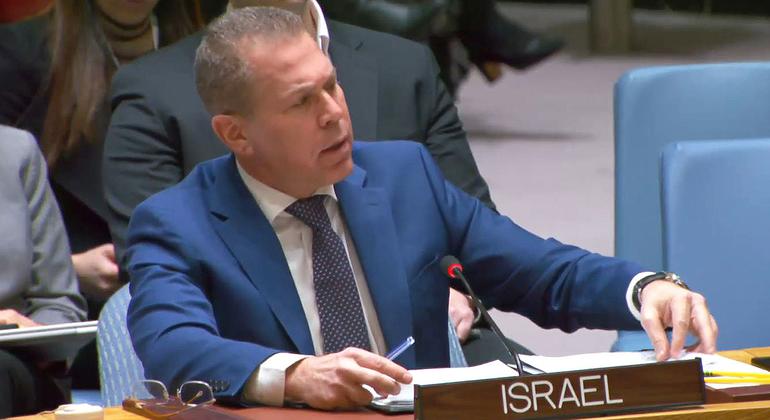 السفير الإسرائيلي لدى الأمم المتحدة جلعاد إردان.