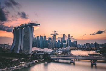 सिंगापुर सिटी का एक दृश्य.