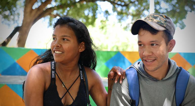 Pedro, de 26 años, y Loriuska, de 19, una joven pareja venezolana que empieza una nueva vida juntos en el sur de Brasil.