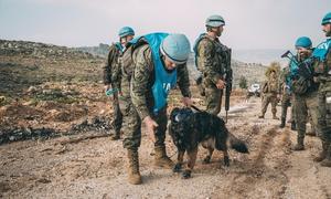 Cascos azules de la Fuerza Provisional de la ONU en Líbano (UNIFIL).
