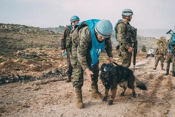 Cascos azules de la Fuerza Provisional de la ONU en Líbano (UNIFIL).