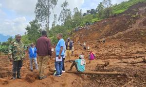 Heavy rains caused a landslide in a village perched high on a mountain in a remote region of southern Ethiopia.