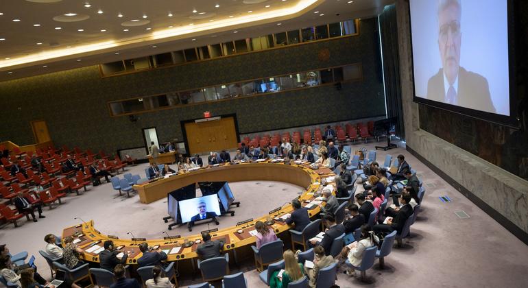 UN official discussing Ukraine strikes