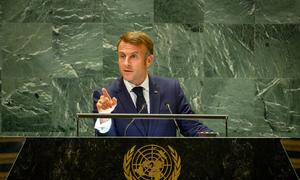 President Emmanuel Macron of France addresses the general debate of the General Assembly's seventy-ninth session.