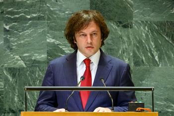 Премьер-министр Грузии выступает в Генеральной Ассамблее.