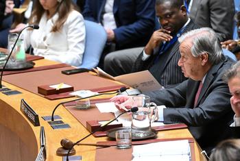 Антониу Гутерриш на заседании Совбеза.