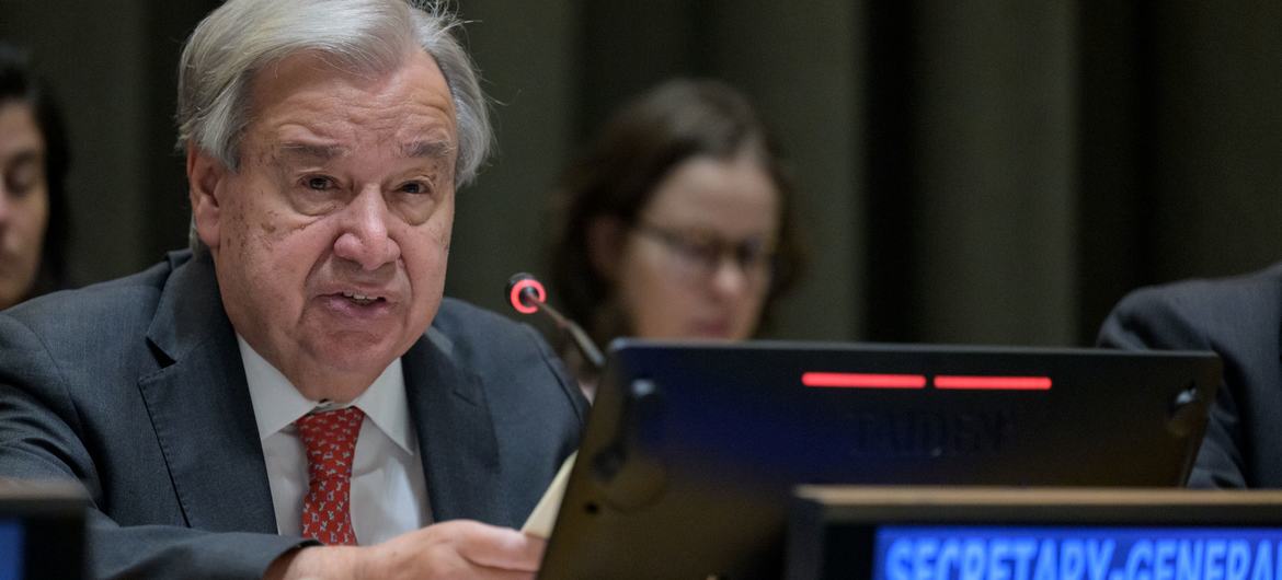 O secretário-geral, António Guterres