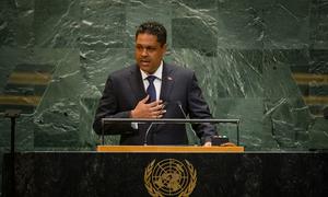 Anthony Franck Laurent Saint Cyr, President of the Presidential Council of the Transition of Haiti addresses the general debate of the General Assembly's eightieth session.